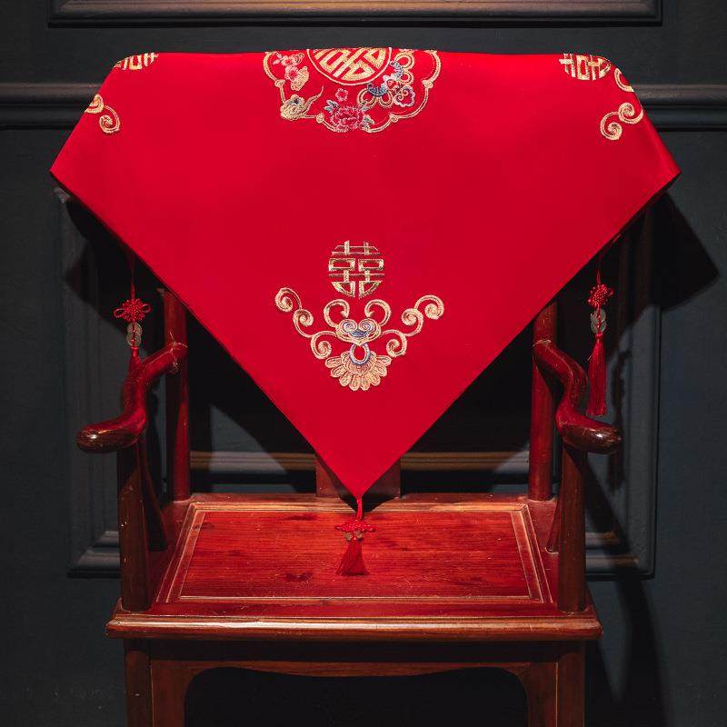 婚庆用品秀禾盖头结婚新娘喜帕订婚包袱婚礼中式红盖头包袱皮