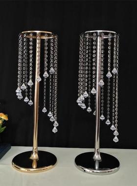 新款S形水晶亚克力珠帘旋转路引婚庆道具路引摩天轮路引