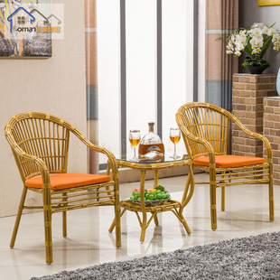 编藤家具户外藤椅三件套 阳台桌椅庭院休闲藤椅子 厂家直销仿藤椅