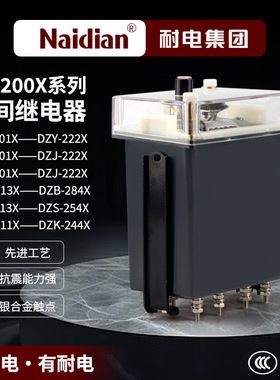 DZ-200X系列中间继电器带信号指示用于电路保护自动控制耐电集团
