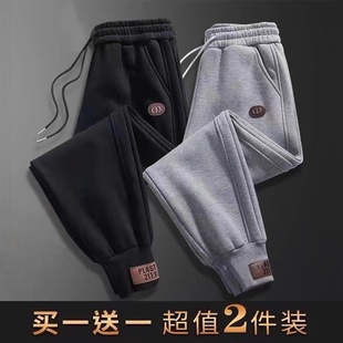 宽松束脚裤 男士 时尚 帅气松紧腰长裤 子 秋冬季 百搭潮流运动裤 休闲裤