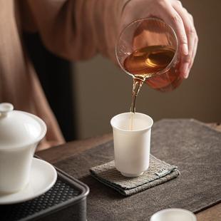 羊脂玉白瓷盖碗茶杯茶具套装 叙旧 家用陶瓷三才泡茶碗带盖大号