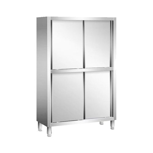 全功能简易不锈钢四门碗柜餐具柜拉门加厚推拉门餐厅移门一体立柜