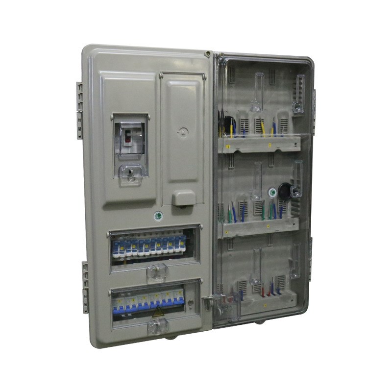 厂家供应 国网半透明塑料透明PC电表箱单相  4/6/9/12/16户电表箱