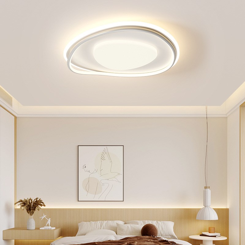 鹅卵石客厅灯现代简约卧室大气吸顶灯极简奶油风大厅中山灯具全屋