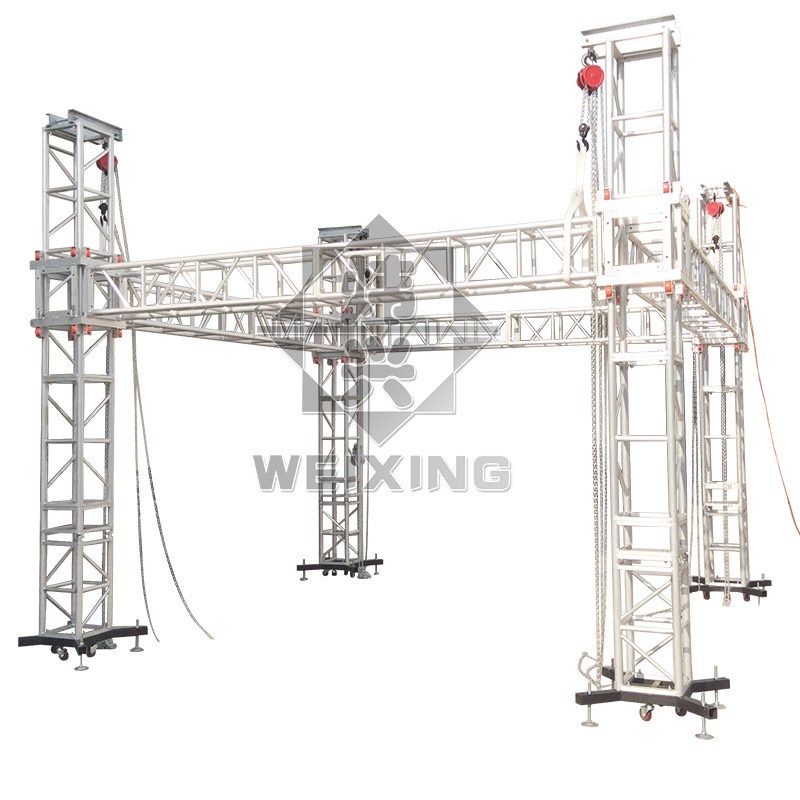 250X250铝合金舞台衍架 婚庆灯光架龙门架背景架活动行架升降桁架