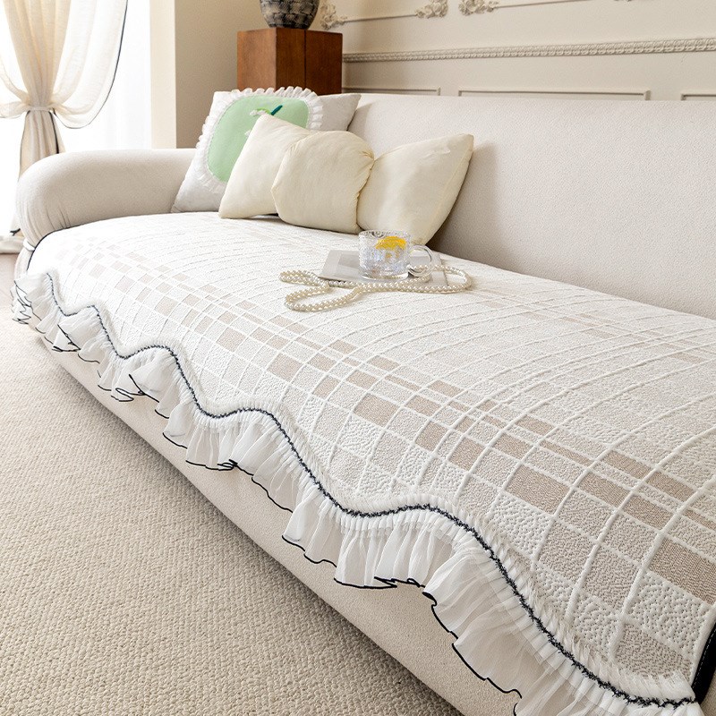法式异形冰丝沙发垫2025新款夏季直排一片式坐垫夏天款防滑盖布巾