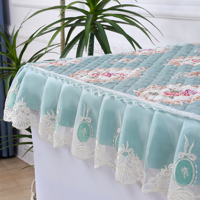 加厚冰柜防尘盖布翻盖式家用冰柜顶布盖垫蕾丝布艺冷柜保温被盖被