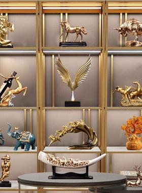 北欧轻奢现代创意摆件办公桌酒柜办公室书柜子客厅高档商务装饰品