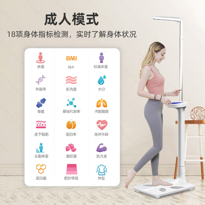 Beryl/贝雅高端超音波身高体重测量仪All学校专用智能体脂称