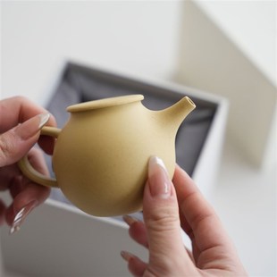 精选VAST无垠器皿 嘟嘟茶壶半手工大红袍紫砂壶黄段泥泡新中式