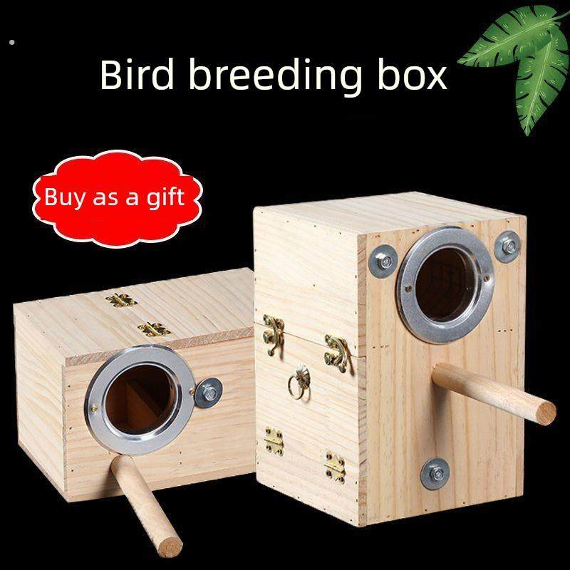 鹦鹉繁殖箱实木燕窝牡丹虎皮鸟保温箱燕窝箱鸟笼配件用品