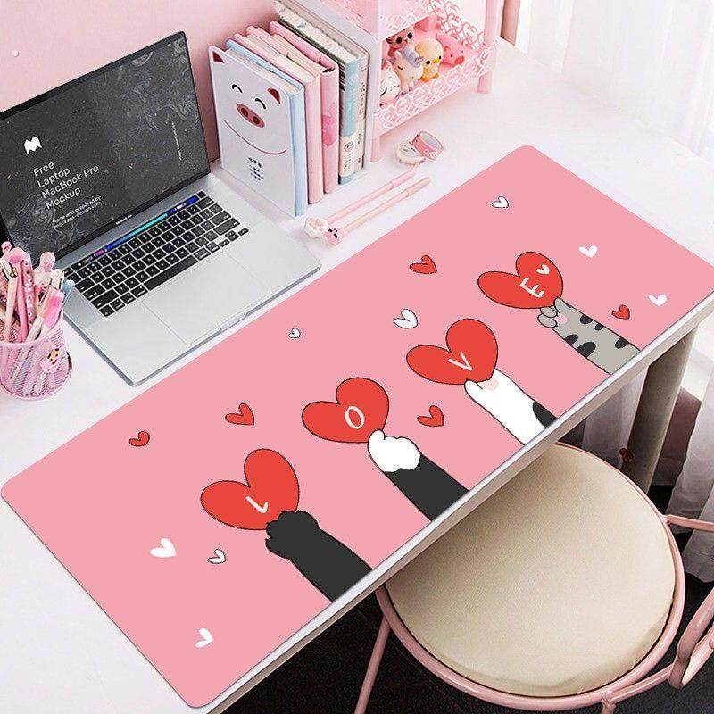 个性鼠标垫超大耐脏桌垫护腕加厚锁边键盘电脑办公桌垫