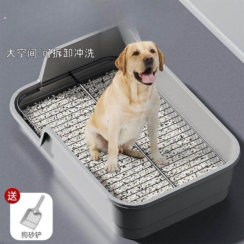 厕所小型防外大型犬斜口超大围栏狗狗防尿溅便盆宠物用品平板尿盆