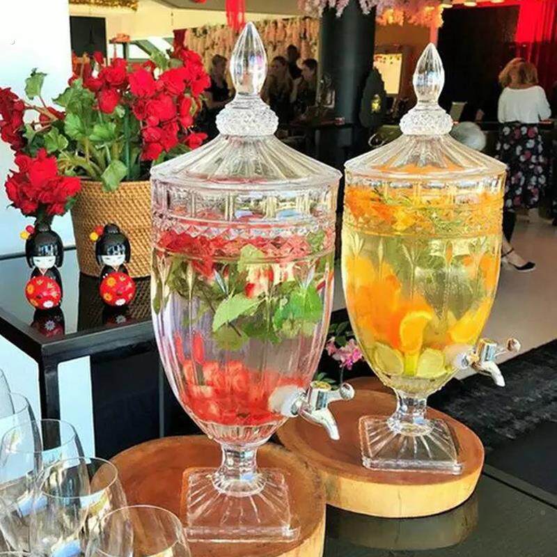 玻璃潘趣尾酒潘趣水鸡尾酒缸果汁缸罐鸡带龙果头23232冷水壶大号