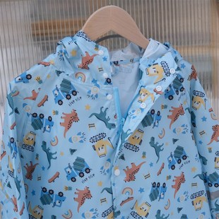 儿童雨衣男童女童小学生小孩宝宝背包长款 2023新款 恐龙雨披幼儿园
