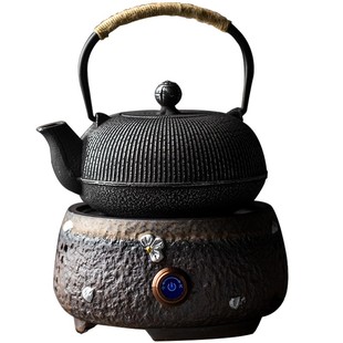 铁壶铸铁壶泡茶壶茶具套装 慢城 煮茶器粗陶电陶炉大号烧水壶家用
