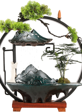 招财流水摆件创意喷泉家居玄关循环水客厅生财办公室桌面开业礼品