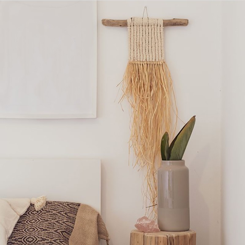 手工编织挂毯北欧背景墙布置壁毯墙饰卧室装饰毯民宿装修挂饰流苏