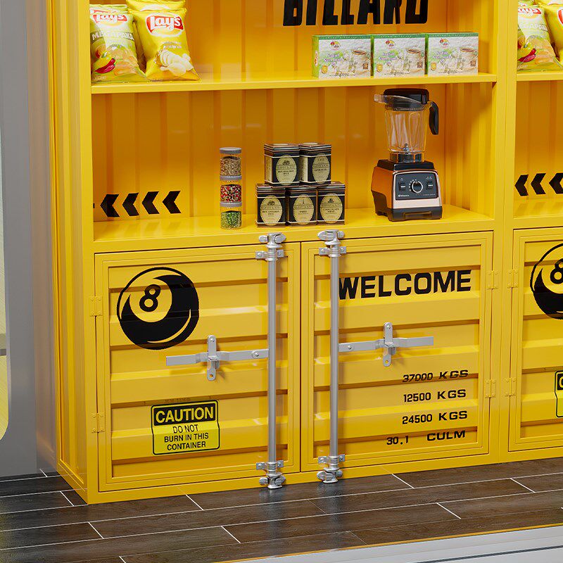 工业风展示柜手办样品储物柜复古集装箱酒柜产品陈列柜货架展示架