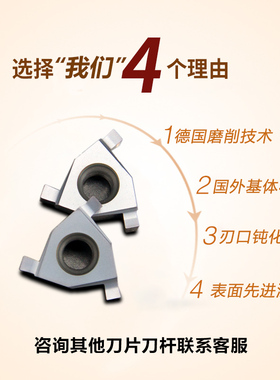 数控刀片螺纹车刀浅槽刀片平装T16E1.5mm车床槽刀车刀片割刀粒