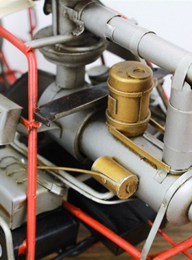 纯手工 红色MONO直升机模型1:24 酒吧咖啡店主题餐厅家居装饰摆件