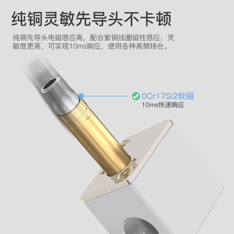 一进一出气动电磁阀2V025-08二位二通电子控制阀24V常闭型防爆阀