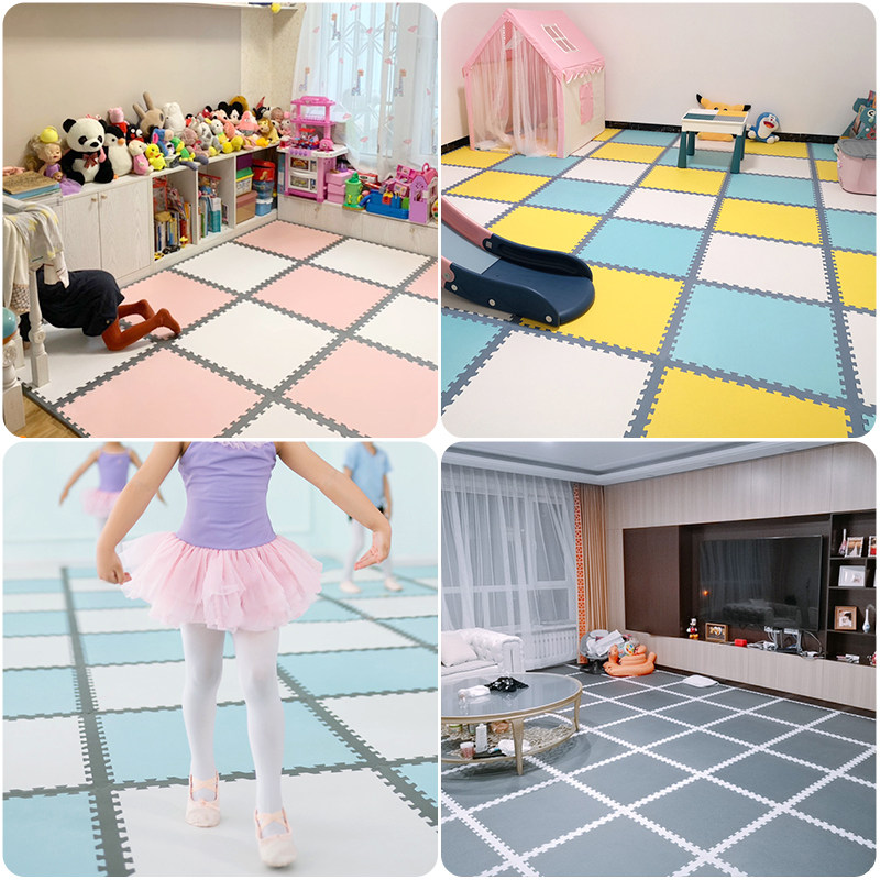 乐拓加厚环保泡沫拼接地垫室内家用卧室拼图防潮地板垫儿童爬行垫