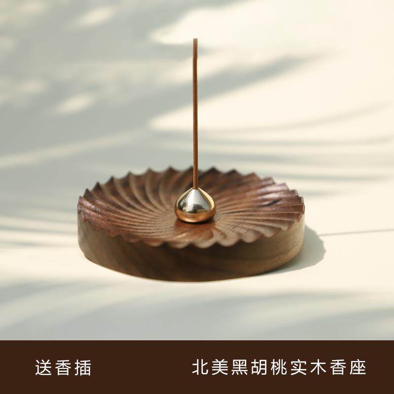 宽爲本时来运转香插线香+线香底座+线香插+日式+香盘香座禅意香道
