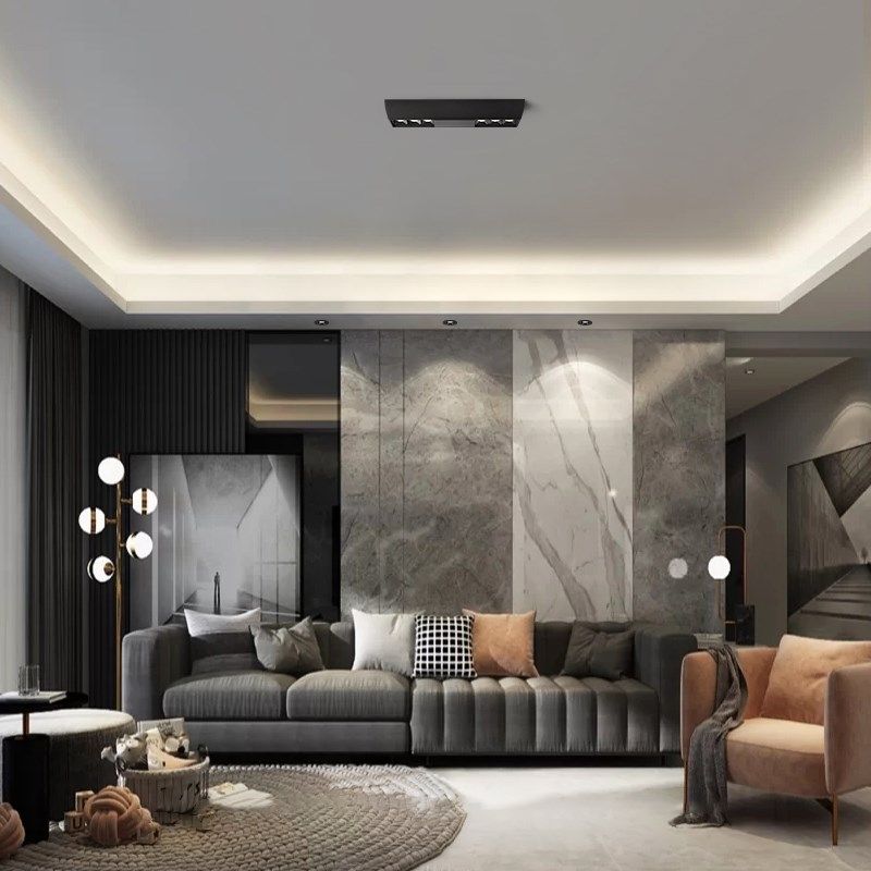 三尼 全光谱护眼明装射灯led客厅无主灯长条斗胆灯超薄格栅灯筒灯,家装灯饰光源,明装射灯,淘宝优惠券,粉丝福利购,淘宝优惠卷