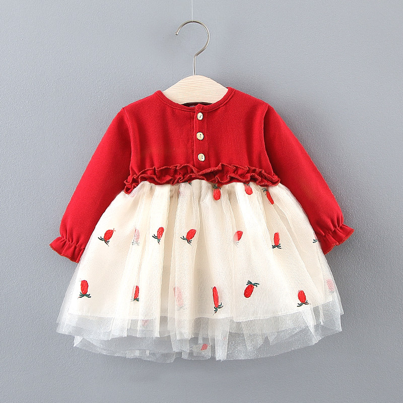 女童秋冬款连衣裙加绒1周岁衣服女宝宝公主裙春秋装婴儿裙子礼服2