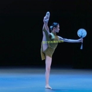 跳舞忆梦舞蹈演出服无袖古典舞绿色儿童旗袍舞蹈服忆梦舞蹈服网红