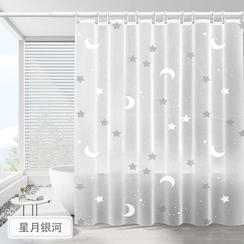 浴帘PEVA加厚防霉防水淋浴帘 卫生间窗帘隔断帘浴室门帘厕所挂帘