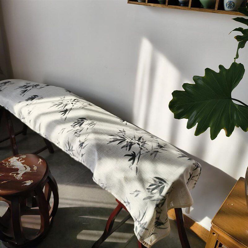 竹影通用古典雅乐器盖布流苏新中式古筝古琴防尘布万能盖布高级感