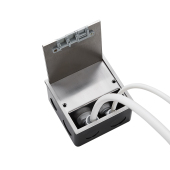 银色纯平地插座隐形净水器地插插座不锈钢防水嵌入式 地板插 隐藏式