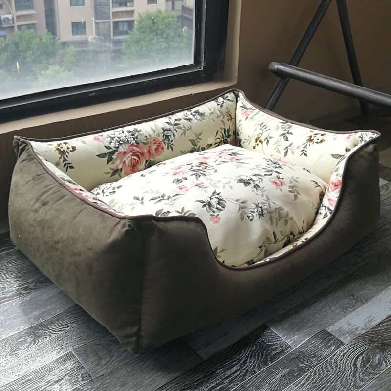 小狗窝猫窝冬季保暖小型犬泰迪宠物窝垫饱满可拆洗幼犬简约公主床