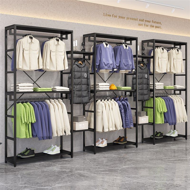 服装展示架双层落地衣架商场男女童装货架悬挂衣服铁艺展柜组合架,商业/办公家具,服装展示架,淘宝优惠券,粉丝福利购,淘宝优惠卷
