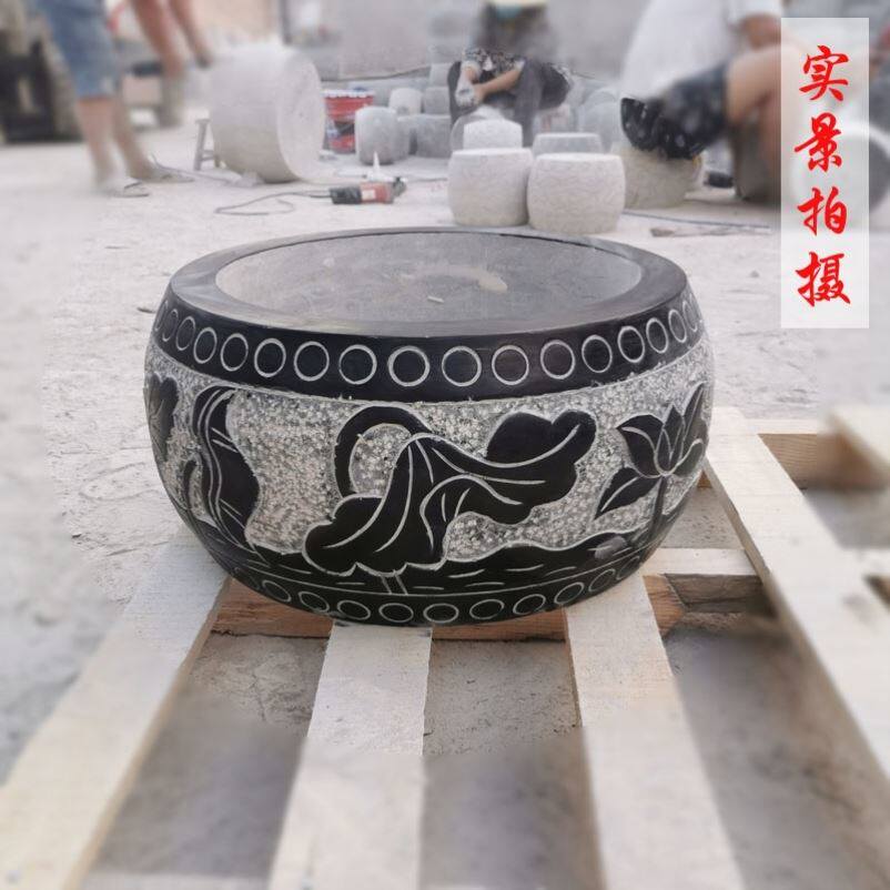 青石石鼓石墩子石雕柱顶石石墩空心柱墩石柱礅木柱底座柱墩子基石