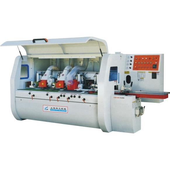 实木四面刨光木线条木地板开槽上五轴全自动四面刨木机