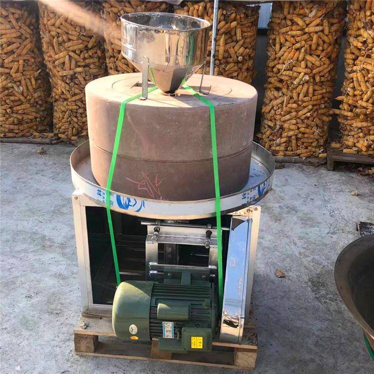 豆腐豆浆研磨肠粉设备旋转速度可调全自动小麦磨粉机商用石磨机