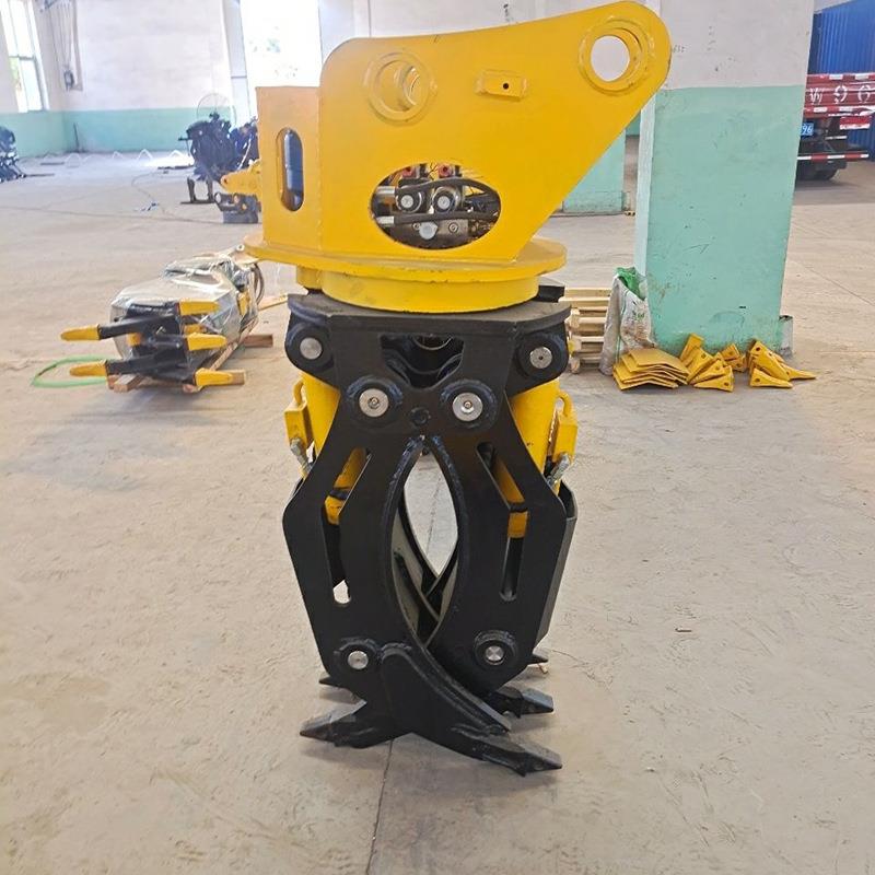 砌石工程挖掘机液压夹石机路牙石安装旋转抓石机