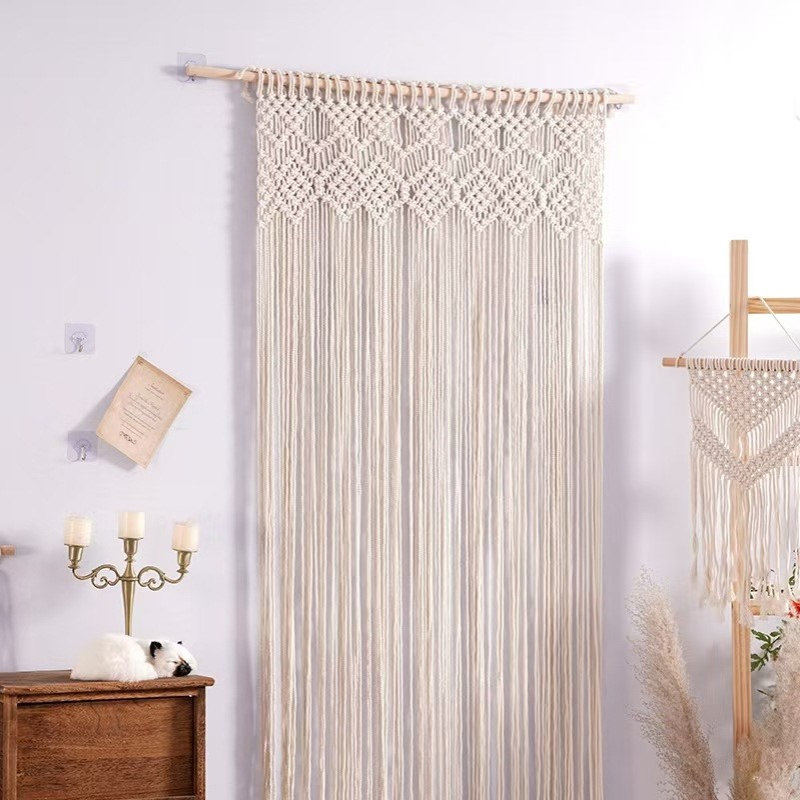手编门帘挂毯波西米亚风格手作棉线编织帘子婚庆家居用品装饰挂毯