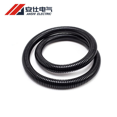 PP黑色波纹管 阻燃穿线软管可开口护套管厂家可做尼龙PVC PE PA