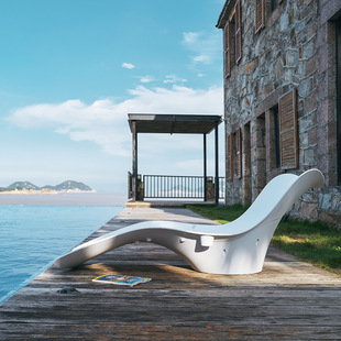 户外玻璃钢Ledge躺椅休闲泳池酒店室外花园沙滩椅别墅太阳椅