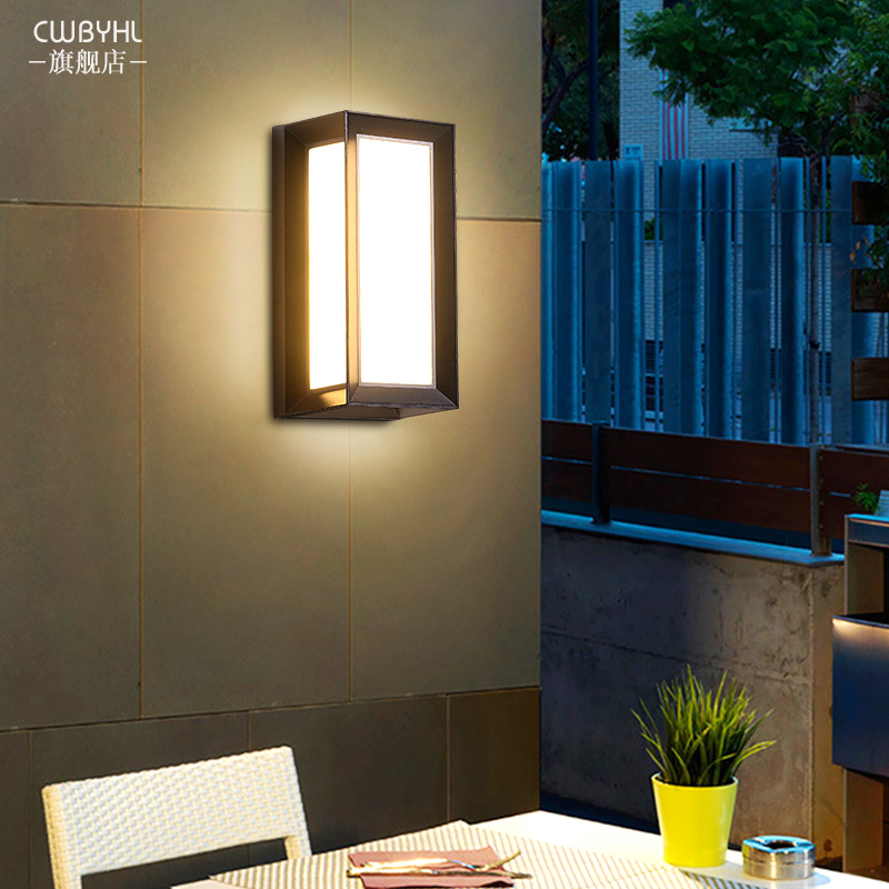 户外防水壁灯过道楼梯感应灯阳台庭院外墙灯露台室外简约led灯具