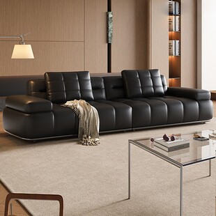 佛山家具源头工厂全青粒面苯胺皮劳伦斯时增银河亚岛和谐沙发三人