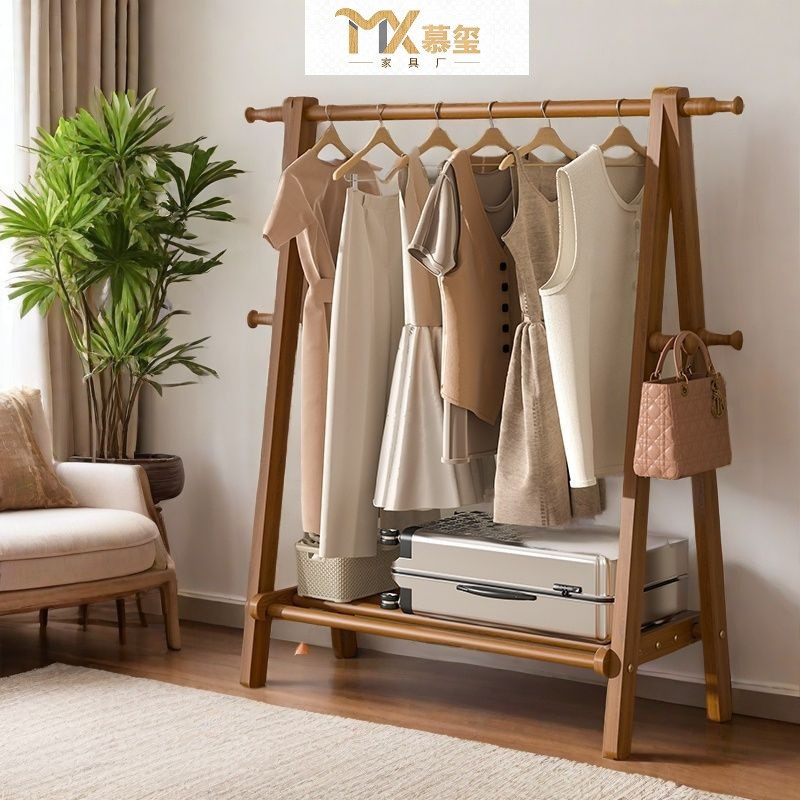 衣架落地实木衣帽架卧室简易衣服晾衣架架子家用立式挂衣收纳架,户外/登山/野营/旅行用品,其他灯,淘宝优惠券,粉丝福利购,淘宝优惠卷