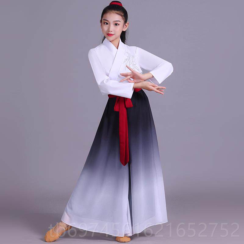 新款万疆舞舞蹈服装儿童表现演服古典舞扇子舞少中国演出服儿代舞