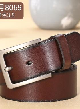 新款加长真皮带男皮仔纯牛皮男士腰带男胖大牛裤带码中年休闲百搭