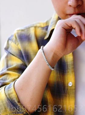 新款99侣纯森系复古9手镯男女士款潮情民族风龙年礼物银男生足银